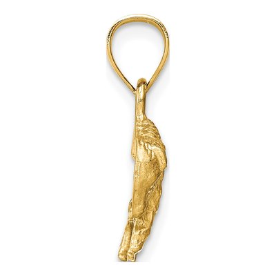 14K Yellow Gold Buffalo Pendant – view 3