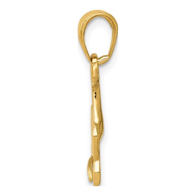 14K Yellow Gold Jumping Horse Pendant – view 3
