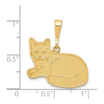 14K Yellow Gold Russian Blue Cat Pendant – view 5