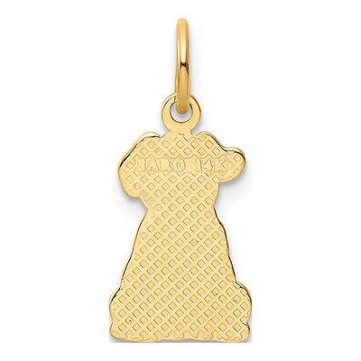 14K Yellow Gold Puppy Pendant – view 4