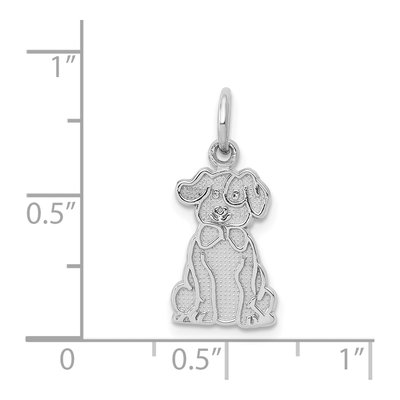 14K White Gold Puppy Pendant – view 5