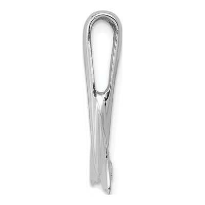 14K White Gold Whale Tail Slide Pendant – view 3