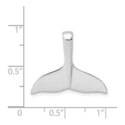 14K White Gold Whale Tail Slide Pendant – view 5