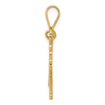14K Yellow Gold Golden Retriever Dog Pendant – view 3