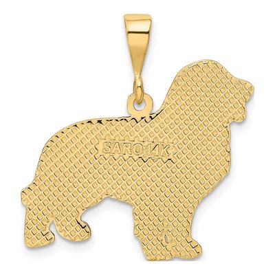 14K Yellow Gold Golden Retriever Dog Pendant – view 4