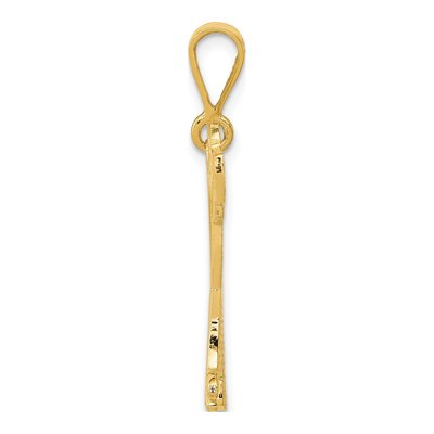 14K Yellow Gold Textured Mastiff Dog Pendant – view 3