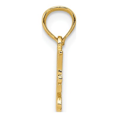 14K Yellow Gold I Heart My Dogs Pendant – view 3