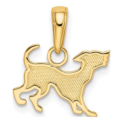 14K Yellow Gold Dog Pendant – view 4