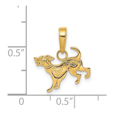 14K Yellow Gold Dog Pendant – view 5