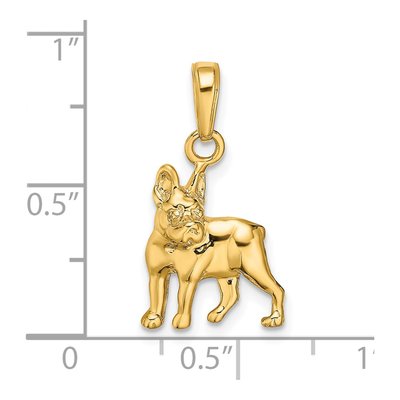 14K Yellow Gold Boston Terrier Dog Pendant – view 4