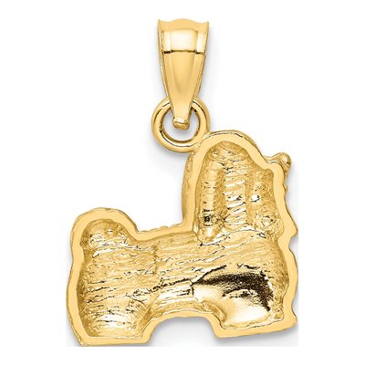 14K Yellow Gold Shih Tzu Dog Pendant – view 4