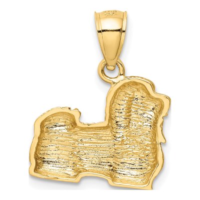14K Yellow Gold Shih Tzu Dog Pendant – view 4