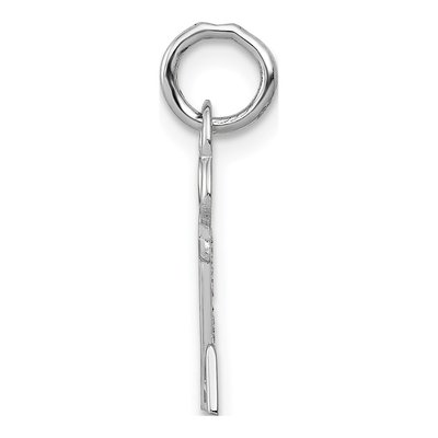14K White Gold Key Letter A Charm – view 3