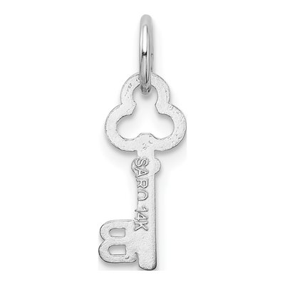 14K White Gold Key Letter B Pendant – view 4