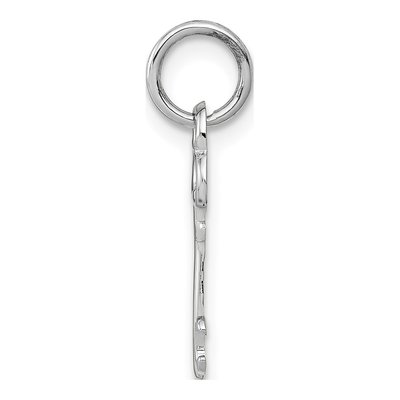 14K White Gold Key Letter C Charm – view 3
