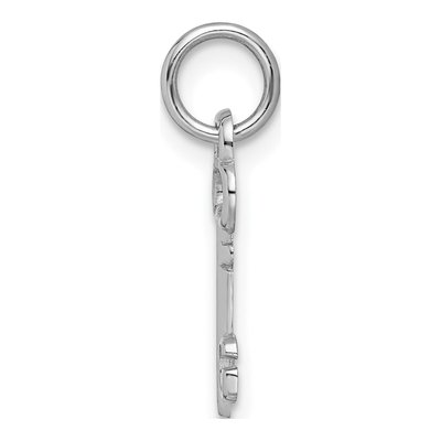 14K White Gold Key Letter G Pendant – view 3