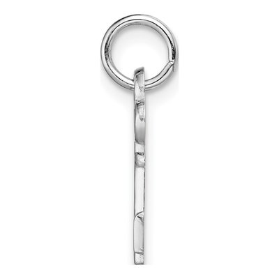 14K White Gold Key Letter H Charm – view 3