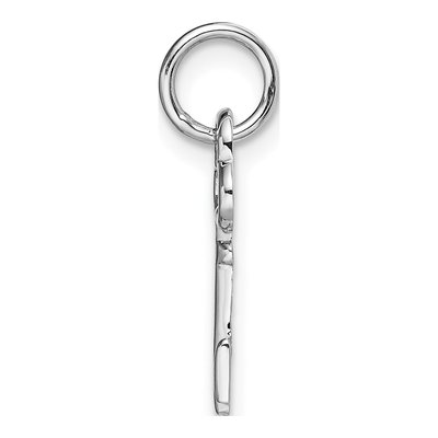 14K White Gold Key Letter I Initial Charm – view 3