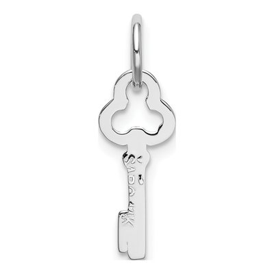 14K White Gold Key Letter I Initial Charm – view 5