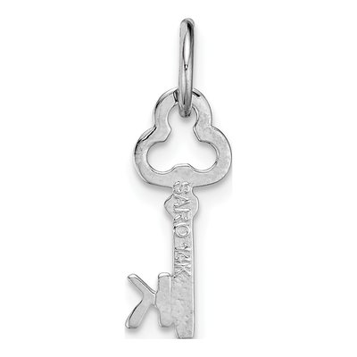 14K White Gold Key Letter K Charm – view 5