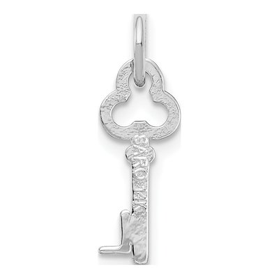 14K White Gold Key Letter L Charm – view 5