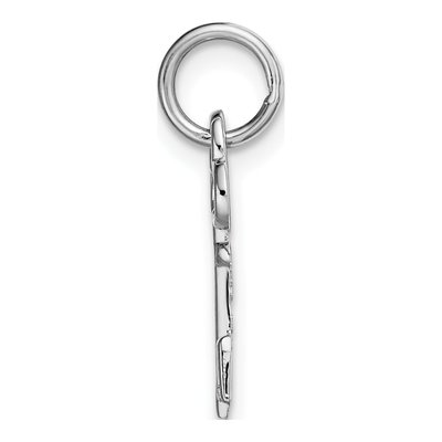 14K White Gold Key Letter M Charm – view 3