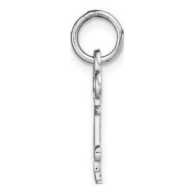 14K White Gold Key Letter P Charm – view 3
