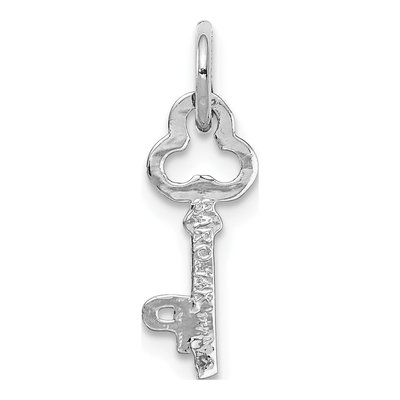 14K White Gold Key Letter P Charm – view 5