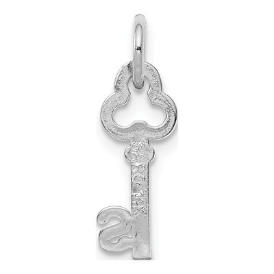 14K White Gold Key Letter S Charm – view 5