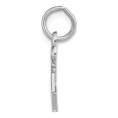 14K White Gold Key Letter W Pendant – view 3