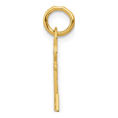14K Yellow Gold Letter A Pendant – view 3
