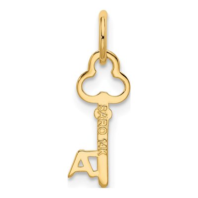 14K Yellow Gold Letter A Pendant – view 4