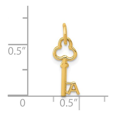 14K Yellow Gold Letter A Pendant – view 5