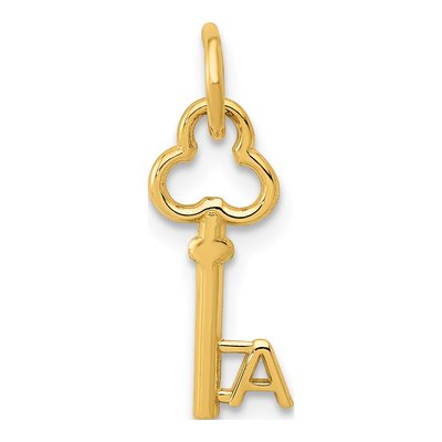 14K Yellow Gold Letter A Pendant