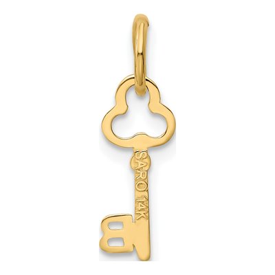 14K Yellow Gold Key Letter B Charm – view 4