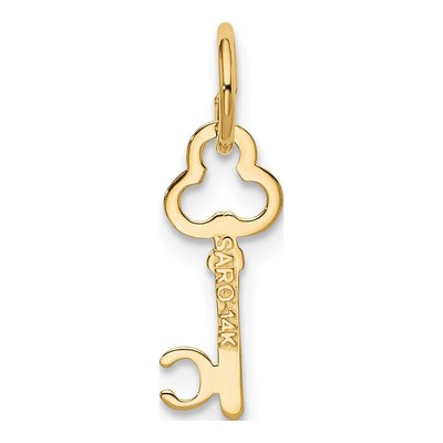 14K Yellow Gold Key Letter C Charm – view 4