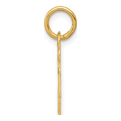 14K Yellow Gold Key Letter F Charm – view 3