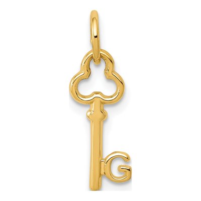 14K Yellow Gold Letter G Charm