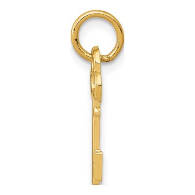 14K Yellow Gold Key Letter H Charm – view 3