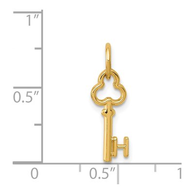 14K Yellow Gold Key Letter H Charm – view 5