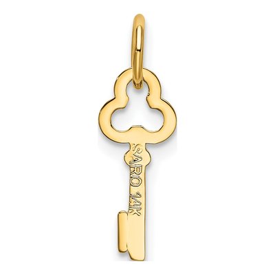 14K Yellow Gold Key Letter I Initial Charm – view 4