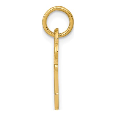 14K Yellow Gold Key Letter J Charm – view 3