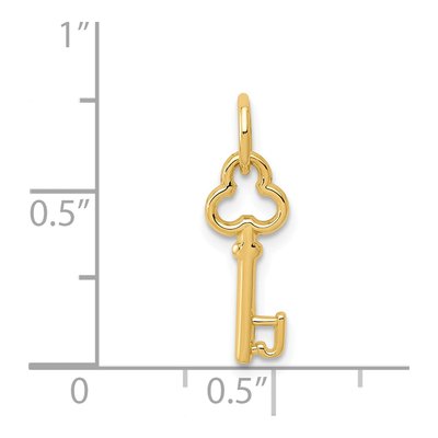 14K Yellow Gold Key Letter J Charm – view 4
