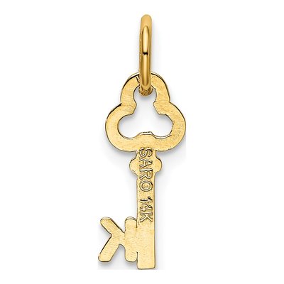14K Yellow Gold Key Letter K Charm – view 4