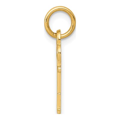 14K Yellow Gold Key Letter L Pendant – view 3