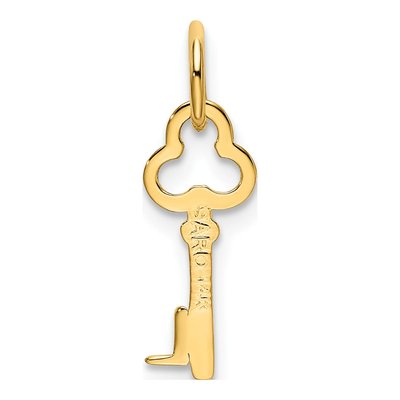 14K Yellow Gold Key Letter L Pendant – view 4