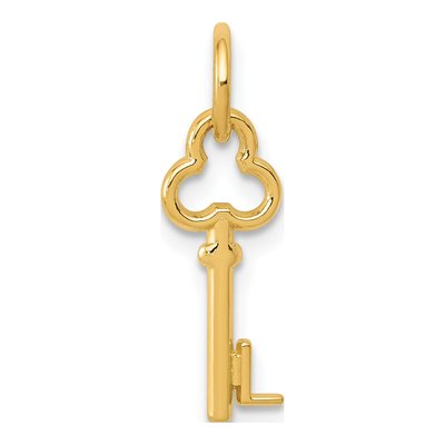 14K Yellow Gold Key Letter L Pendant