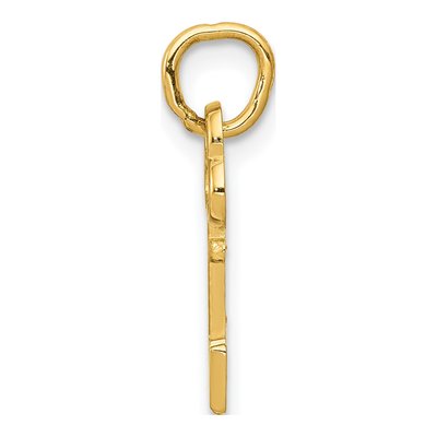 14K Yellow Gold Key Letter N Charm – view 3