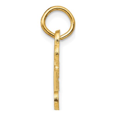 14K Yellow Gold Key Letter O Charm – view 3