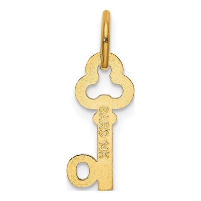 14K Yellow Gold Key Letter O Charm – view 4